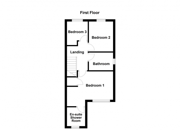 Floor Plan for 3 Bedroom Town House for Sale in Waterford Place, Normanton, WF6, 1RJ -  &pound189,950