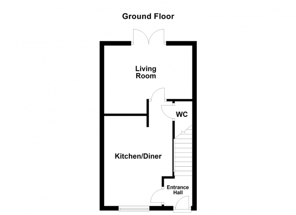 Floor Plan Image for 2 Bedroom Semi-Detached House for Sale in Epsom Close, Castleford