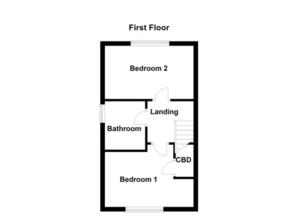 Floor Plan for 2 Bedroom Semi-Detached House for Sale in Epsom Close, Castleford, WF10, 5XS -  &pound190,000