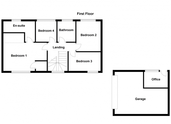 Floor Plan for 4 Bedroom Detached House for Sale in Gabriels Corner, Ackworth, Pontefract, WF7, 7SZ -  &pound425,000