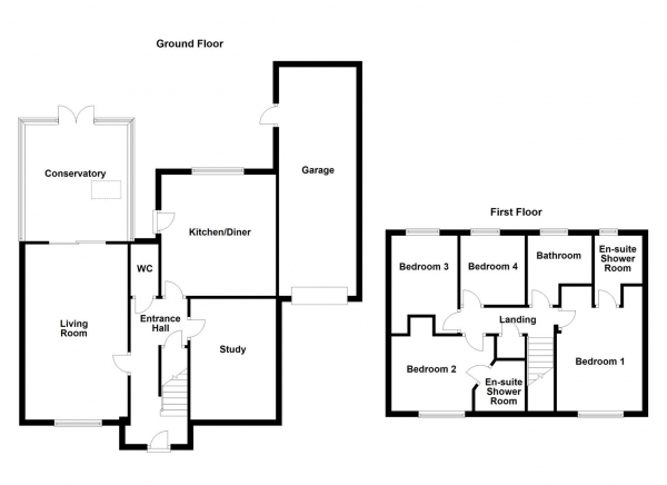 Floor Plan Image for 4 Bedroom Detached House for Sale in Lytham Close, Normanton