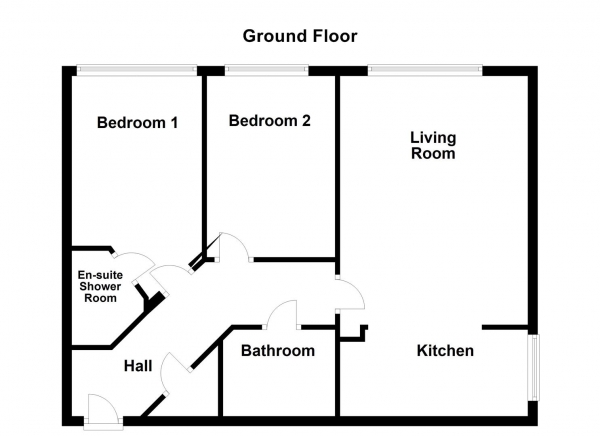 Floor Plan Image for 2 Bedroom Flat for Sale in Millers Croft, Castleford