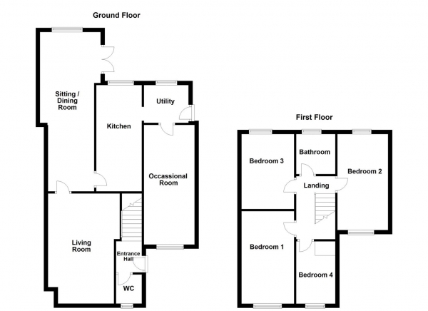 Floor Plan Image for 4 Bedroom Detached House for Sale in Bodmin Drive, Normanton