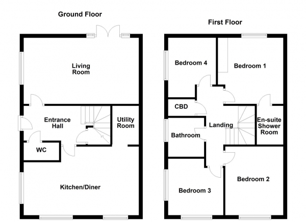 Floor Plan Image for 4 Bedroom Detached House for Sale in Topcliffe Way, Castleford