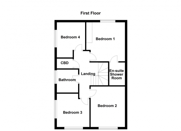 Floor Plan for 4 Bedroom Detached House for Sale in Topcliffe Way, Castleford, WF10, 5WE -  &pound350,000