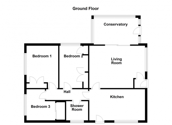 Floor Plan Image for 3 Bedroom Detached Bungalow for Sale in Valley Avenue, South Elmsall, Pontefract