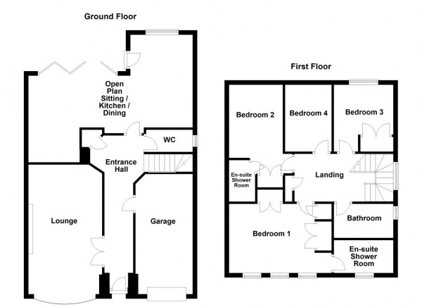 Floor Plan Image for 4 Bedroom Detached House for Sale in Heather Croft, Sharlston Common, Wakefield