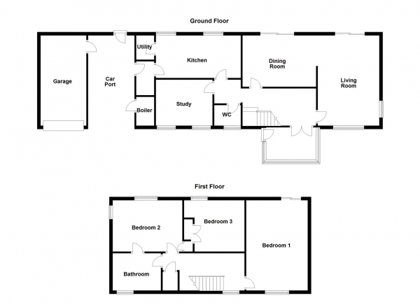 Floor Plan Image for 3 Bedroom Detached House for Sale in Main Street, Badsworth, Pontefract