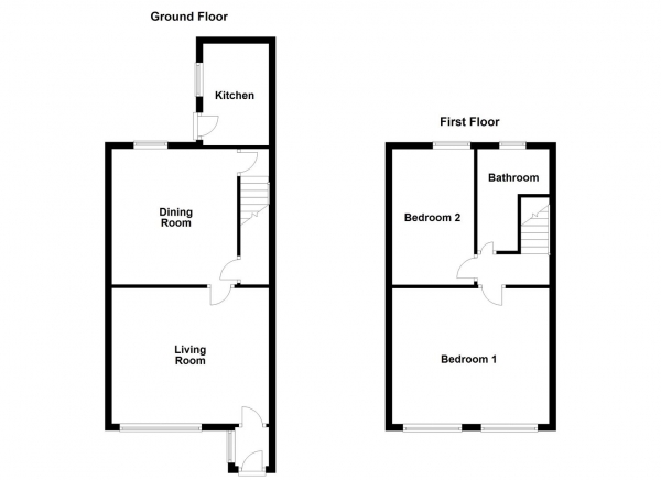 Floor Plan Image for 2 Bedroom Terraced House for Sale in Gladstone Street, Normanton