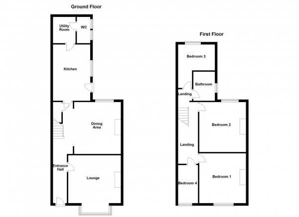 Floor Plan for 4 Bedroom Property for Sale in Cambridge Street, Normanton, WF6, 1ET -  &pound240,000