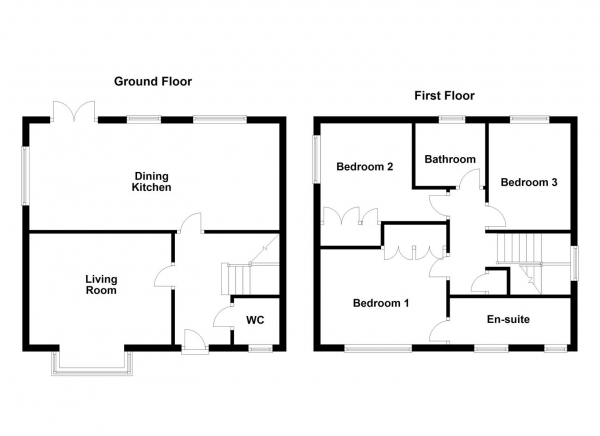 Floor Plan Image for 3 Bedroom Detached House for Sale in Eastbourne View, Pontefract, WF8 2HQ