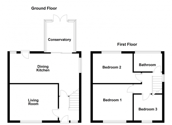 Floor Plan Image for 3 Bedroom Semi-Detached House for Sale in Walnut Drive, Normanton