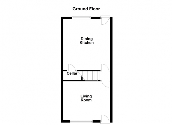 Floor Plan Image for 2 Bedroom End of Terrace House for Sale in Benson Lane, Normanton