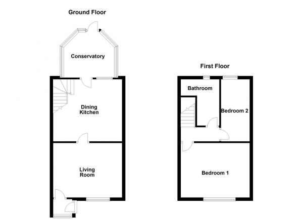 Floor Plan Image for 2 Bedroom Terraced House for Sale in Robinson Street, Allerton Bywater, Castleford