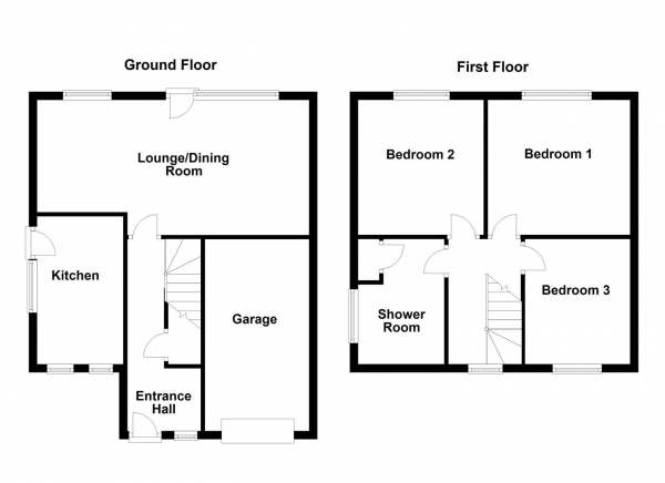 Floor Plan Image for 3 Bedroom Semi-Detached House for Sale in Castle Syke View, Pontefract