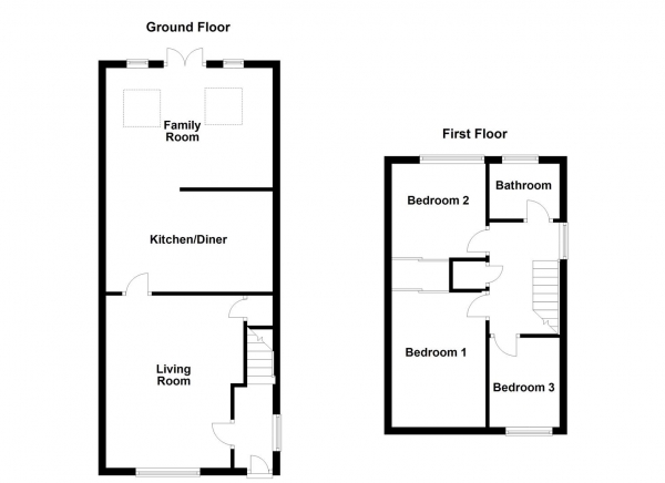 Floor Plan Image for 3 Bedroom Semi-Detached House for Sale in Tintagel Court, Normanton