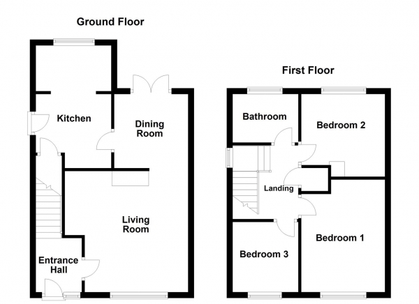 Floor Plan Image for 3 Bedroom Semi-Detached House for Sale in Towton Drive, Castleford