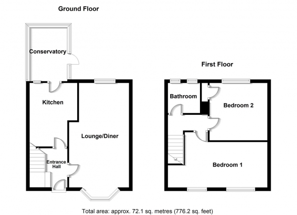 Floor Plan Image for 2 Bedroom Semi-Detached House for Sale in Arnside Crescent, Castleford