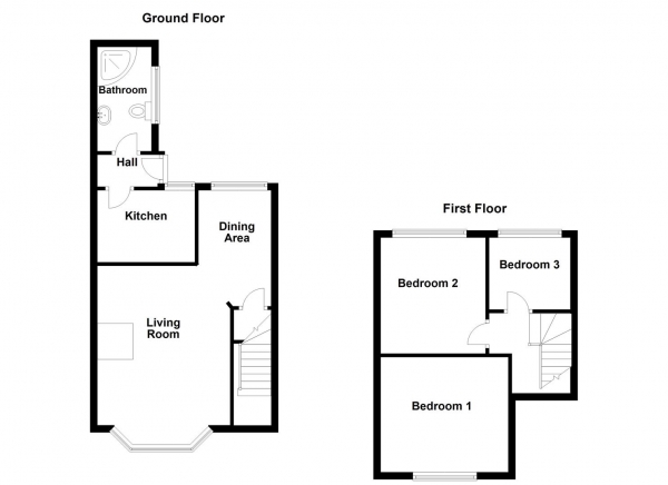 Floor Plan Image for 3 Bedroom Terraced House for Sale in Ashfield Street, Normanton