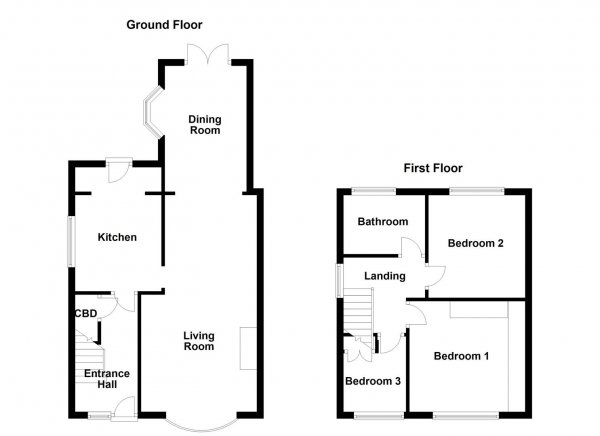 Floor Plan Image for 3 Bedroom Semi-Detached House for Sale in North Street, Normanton