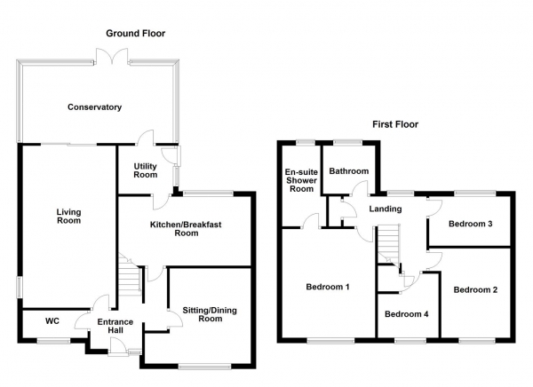 Floor Plan Image for 4 Bedroom Detached House for Sale in Stablers Walk, Altofts, Normanton