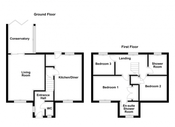 Floor Plan Image for 3 Bedroom Detached House for Sale in Hayfield Close, Normanton