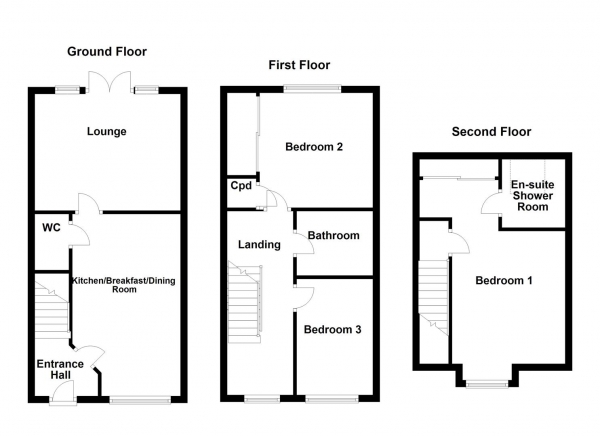 Floor Plan Image for 3 Bedroom Semi-Detached House for Sale in Craig Hopson Avenue, Castleford