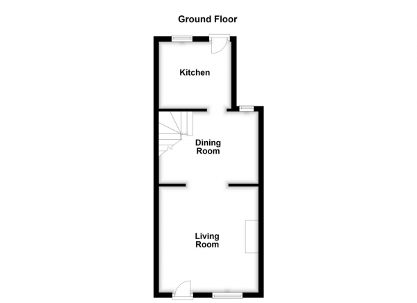 Floor Plan for 2 Bedroom Terraced House for Sale in Oak Road, Shafton, S72, 8QF - Guide Price &pound110,000