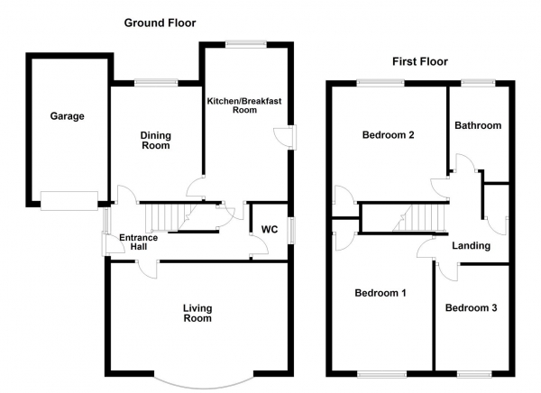 Floor Plan Image for 3 Bedroom Detached House for Sale in Trent Avenue, Altofts, Normanton