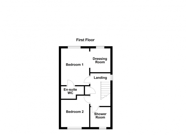 Floor Plan Image for 2 Bedroom Semi-Detached House for Sale in Pippins Approach, Normanton