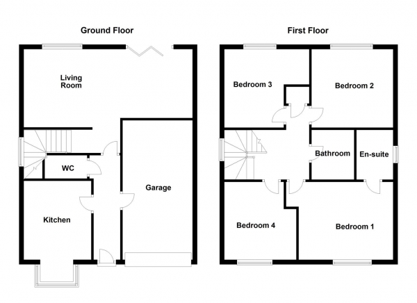 Floor Plan Image for 4 Bedroom Detached House for Sale in Oak Way, Normanton