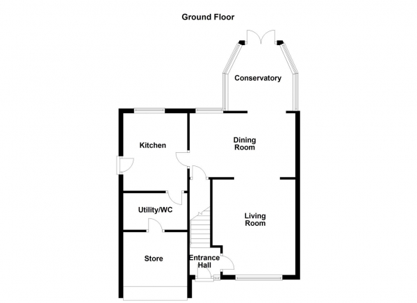 Floor Plan Image for 3 Bedroom Detached House for Sale in Rose Farm Rise, Altofts, Normanton