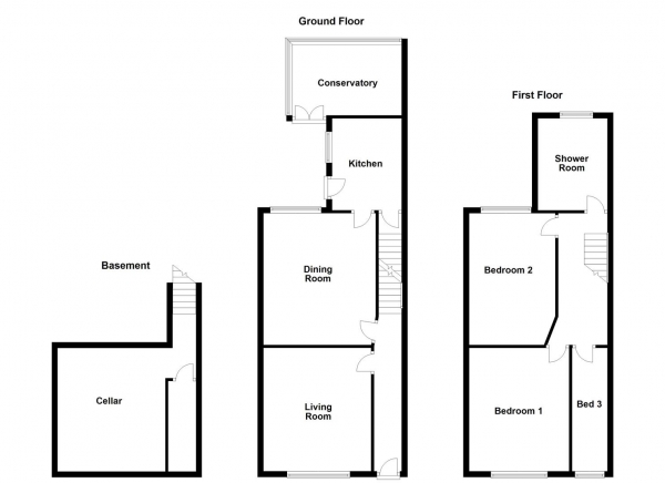 Floor Plan Image for 3 Bedroom Semi-Detached House for Sale in Patience Lane, Altofts, Normanton