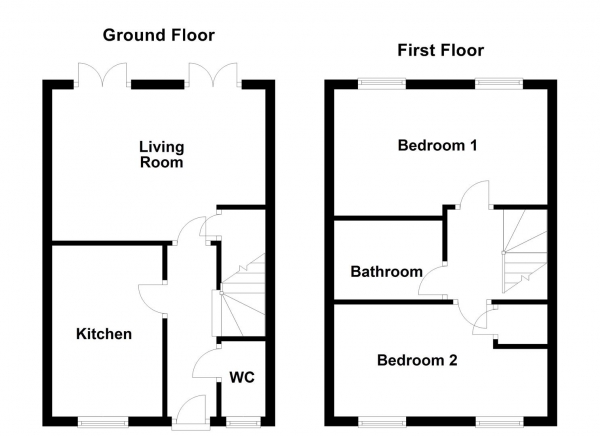 Floor Plan Image for 2 Bedroom Town House for Sale in Barnsdale Way, Ackworth, WF7 7RU