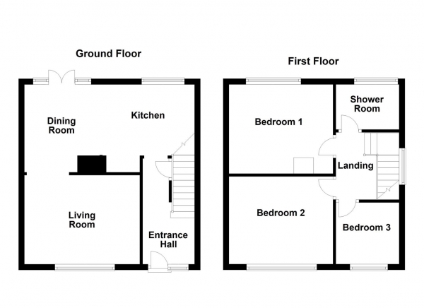 Floor Plan Image for 3 Bedroom Semi-Detached House for Sale in Northwood Falls, Woodlesford