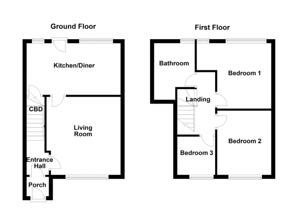 Floor Plan Image for 3 Bedroom Town House for Sale in Smithson Street, Rothwell