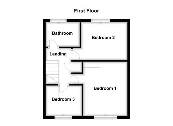 Floor Plan Image for 3 Bedroom Semi-Detached House for Sale in Rhyddings Avenue, Ackworth, Pontefract