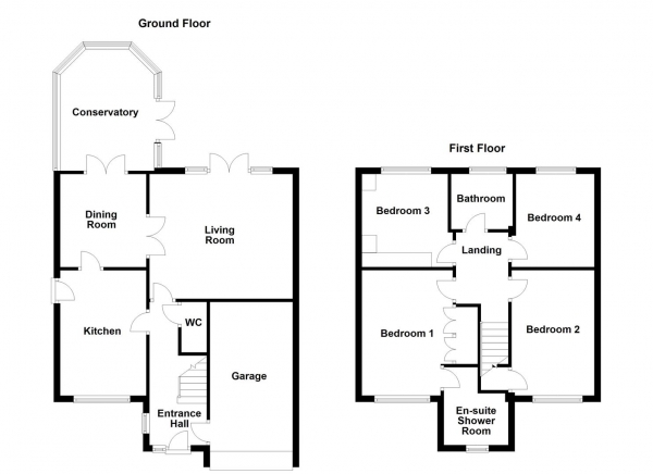 Floor Plan Image for 4 Bedroom Detached House for Sale in Fulford Close, Normanton