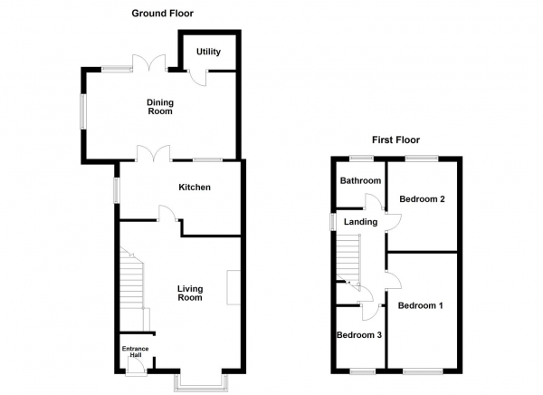 Floor Plan Image for 3 Bedroom Semi-Detached House for Sale in Snydale Road, Normanton