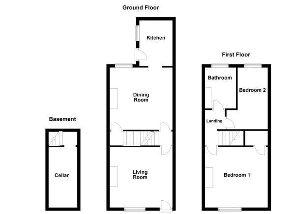 Floor Plan Image for 2 Bedroom Terraced House for Sale in King Street, Normanton