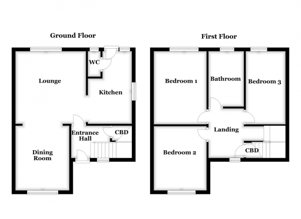 Floor Plan Image for 3 Bedroom Town House for Sale in Fryston Road, Castleford