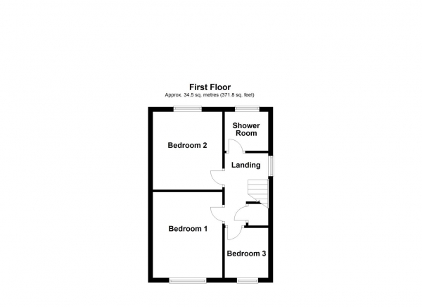 Floor Plan Image for 3 Bedroom Semi-Detached House for Sale in Old Mill Close, Hemsworth, Pontefract