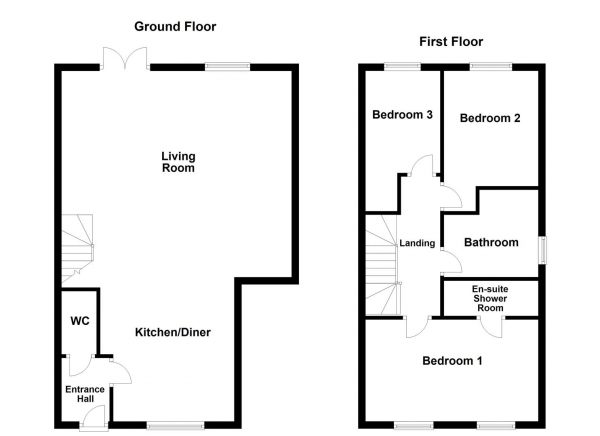 Floor Plan Image for 3 Bedroom Semi-Detached House for Sale in Wakefield Road, Normanton