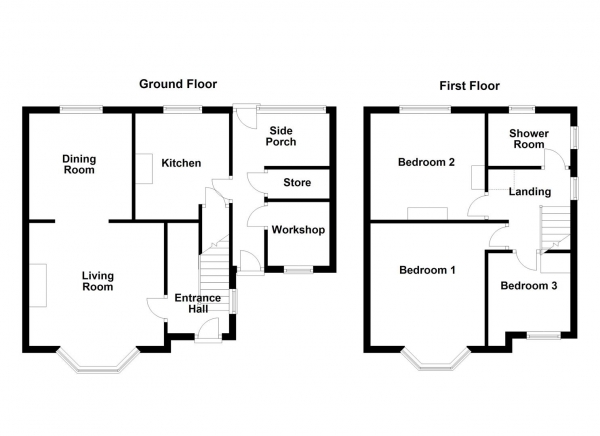 Floor Plan Image for 3 Bedroom Semi-Detached House for Sale in Grove Road, Pontefract