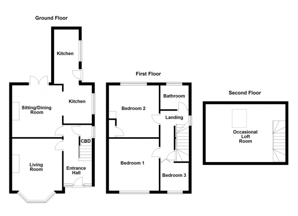 Floor Plan Image for 3 Bedroom Semi-Detached House for Sale in Ashfield Street, Normanton