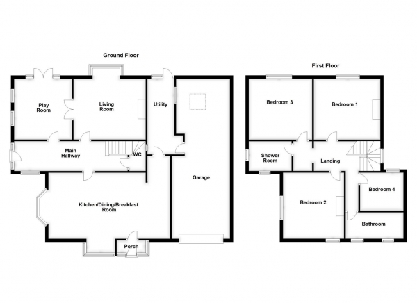 Floor Plan Image for 4 Bedroom Detached House for Sale in Houndhill Lane, Featherstone, Pontefract