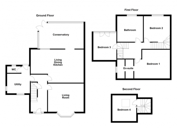 Floor Plan Image for 4 Bedroom Semi-Detached House for Sale in Leeds Road, Glasshoughton, Castleford