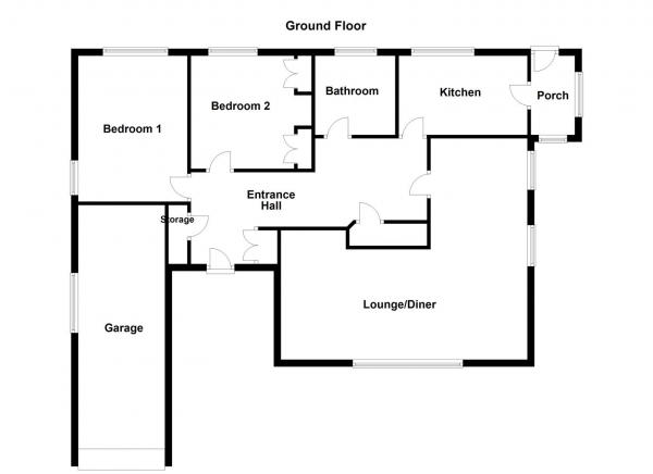 Floor Plan Image for 2 Bedroom Detached House for Sale in The Croft, Badsworth, Pontefract