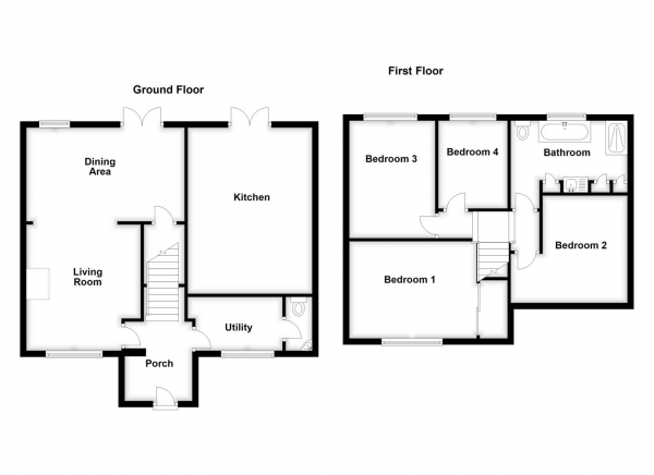 Floor Plan Image for 4 Bedroom Semi-Detached House for Sale in Favell Avenue, Normanton