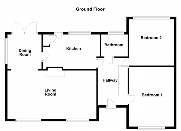 Floor Plan Image for 2 Bedroom Detached Bungalow for Sale in Sotheron Croft, Darrington, Pontefract